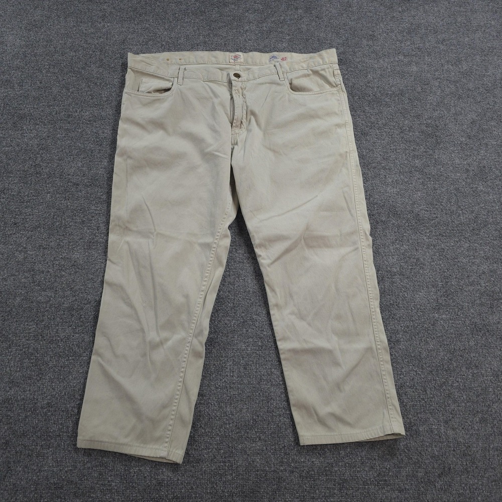Faherty Pants Mens 42x26 Beige Stretch Terry 5 Pocket Chino Casual Cotton Twill
